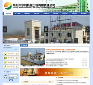 阜阳市水利机械工程有限责任公司网站建设案例